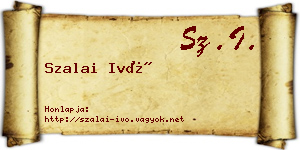 Szalai Ivó névjegykártya