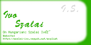 ivo szalai business card